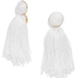 Baublebar Sonatina white tassel earrings